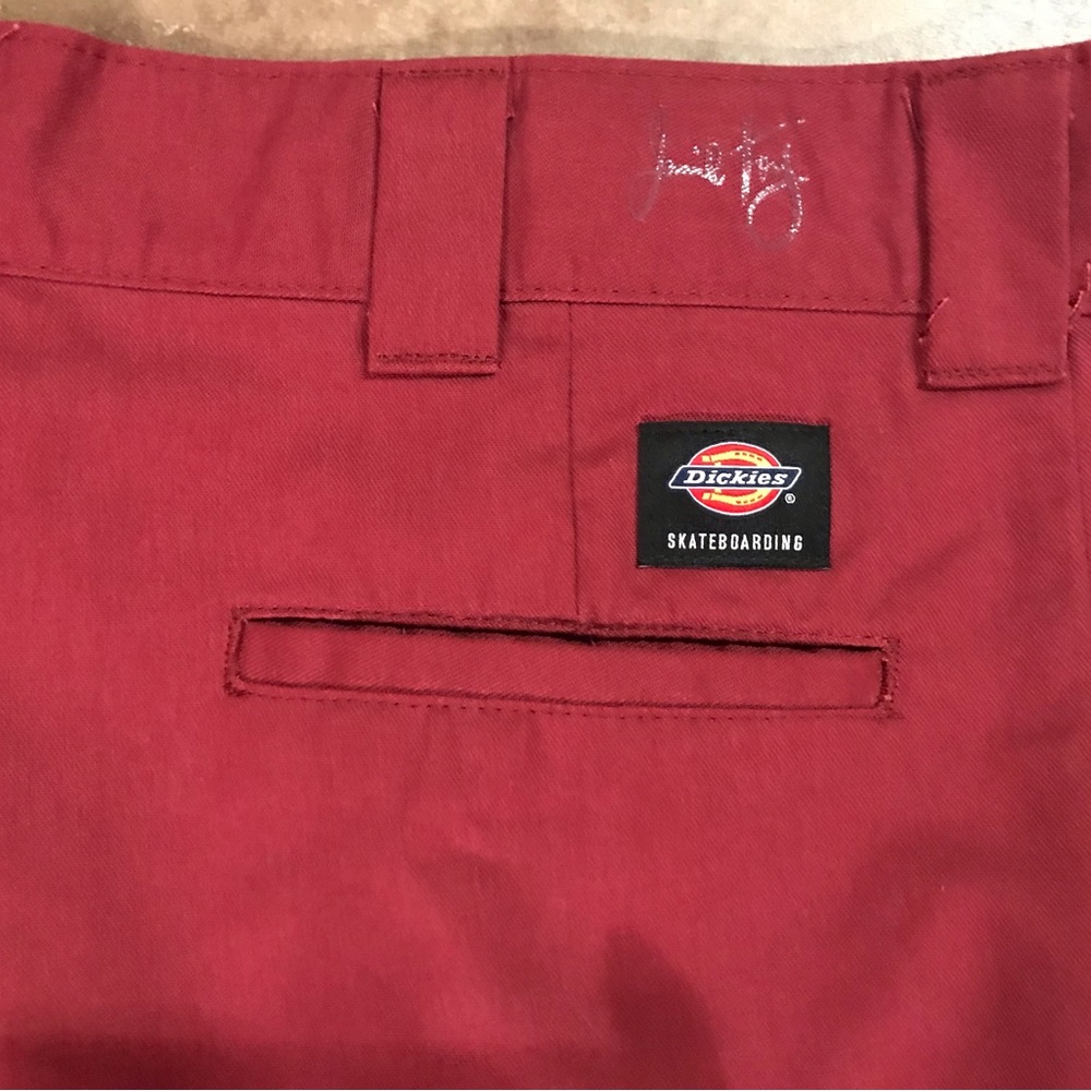 Mens Jamie Foy Loose Fit Burgundy Skateboarding Dickies 36” x 30”